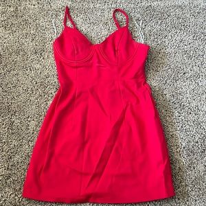 PRINCESS POLLY RED NOVELLA MINI RED DRESS